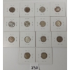 Image 2 : LOT OF 14 - CDN UNCIRCULATED 10 CENT COINS - INCL 1918, '19, '29 & '30, ETC.
