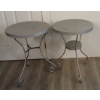 Image 3 : LOT OF 2 - METAL GARDEN TABLES