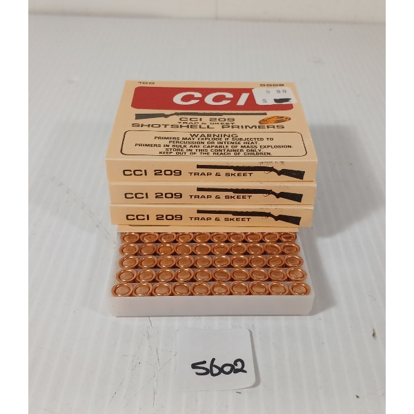 PRIMERS: APPROX 300X CCI NO. 209 TRAP / SKEET SHOTSHELL PRIMERS