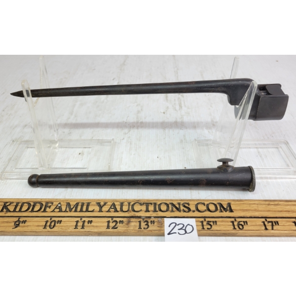 LEE-ENFIELD NO. 4 MK II SPIKE BAYONET W/ SCABBARD