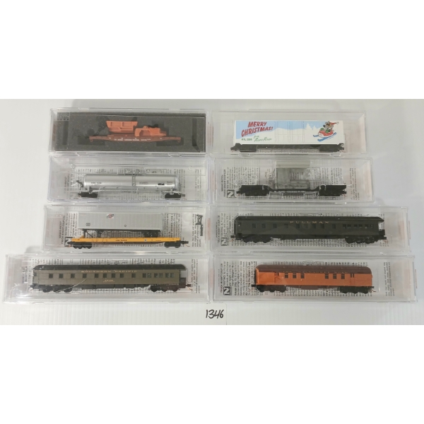 LOT OF 8 - MICRO TRAINS - MILWAUKEE ROAD, CANADIAN NATIONAL, PULLMAN, NEW YORK CENTRAL, ETC