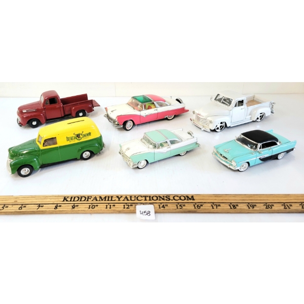 LOT OF 6 - DIECAST / PLASTIC MODEL CARS - ARKO, FRANKLIN MINT, SIGNATURE, ETC 