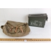 Image 1 : LOT OF 2 - MILITARY CANVAS BAG & 7.62MM AMMO CRATE