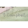 Image 3 : COUNTRYSIDE BY D. CAMPBELL - FRAMED WATERCOLOUR ON PAPER