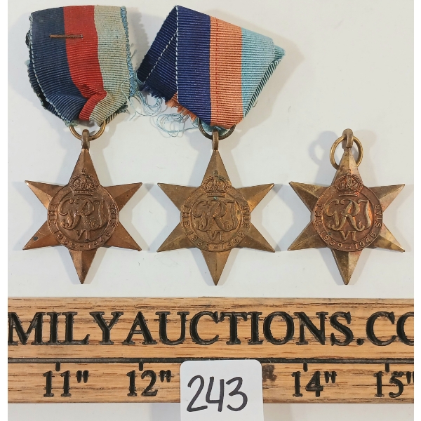LOT OF 3 - 1939-1945 STAR MEDALS
