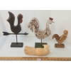 Image 5 : LOT OF 7 - FOLK ART ROOSTERS 