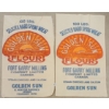 Image 1 : LOT OF 2 - GOLDEN SUN FLOUR 100LBS CLOTH BAGS