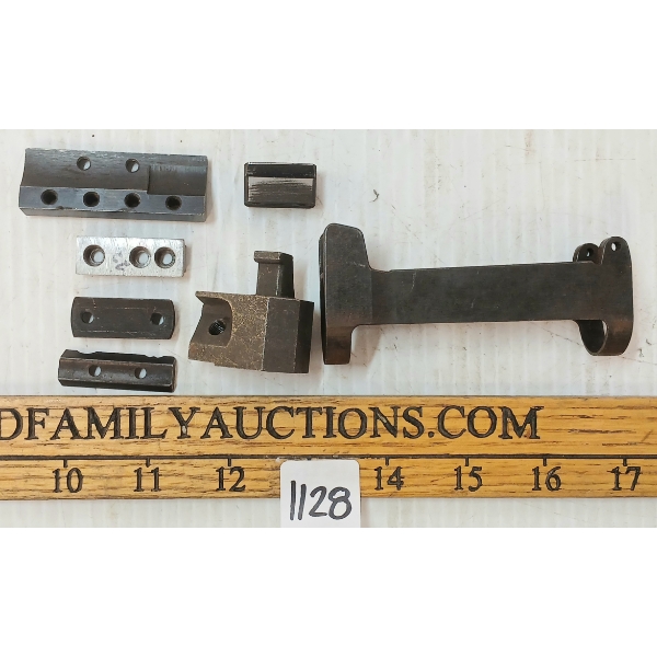 JOB LOT - PARTS - BLACK POWEDER BREECH BLOCK, MOSIN M39 REAR SIGHT, SWEDISH TARGET SIGHT, ETC
