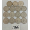 Image 2 : LOT OF 15 - 1945-1968 CDN SILVER DIMES