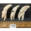 Image 4 : LOT OF 3 - SPIRITUAL FIGURES - SIGNED - BONE