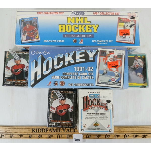 LOT OF 6 - 1991 & 1992 NHL HOCKEY COLLECTOR CARD SETS - SEALED