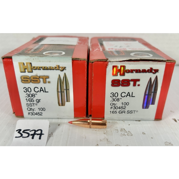 BULLETS: 165X HORNADY .30 CAL - 165 GR POLY TIP