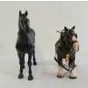 Image 3 : LOT OF 2 - CAST IRON & PORCELAIN HORSE FIGURINES