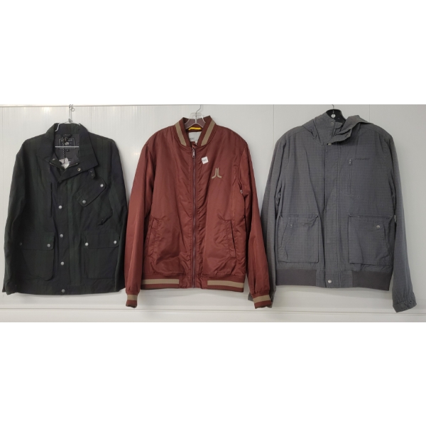 LOT OF 3 - MEN'S BLACK BEAR, RAGWEAR & WESC JACKETS