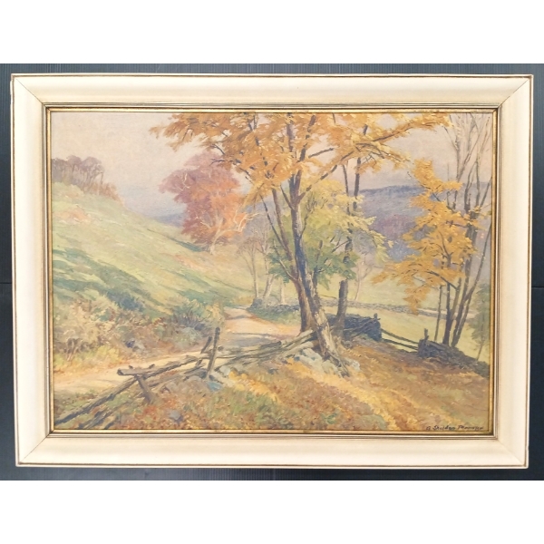 FALL SCENE BY SHELDON PENNOYEM - FRAMED PRINT(?)