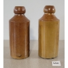 Image 3 : LOT OF 2 - GLAZED CERAMIC GINGER BEER BOTTLES - INCL SCHWEPPES & FOLKESTONE & DISTRICT