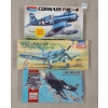 Image 1 : LOT OF 3 - MONOGRAM WAR PLANE MODEL KITS - INCL F-6F HELLCAT & CORSAIR F4U-4