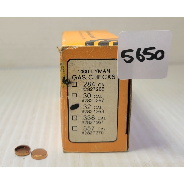 GAS CHECKS: APPROX 1000X LYMAN .32 GAS CHECKS