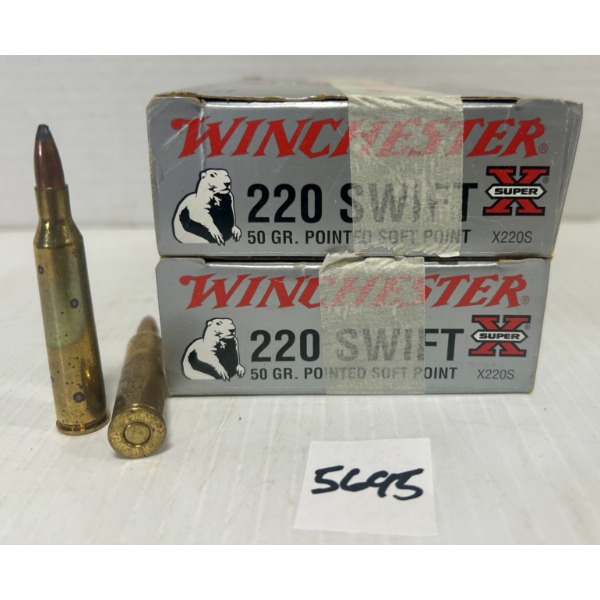 AMMO: 40X WINCHESTER .220 SWIFT 50GR. SP 