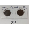 Image 1 : LOT OF 2 - 1886 & '88 CDN LARGE CENTS