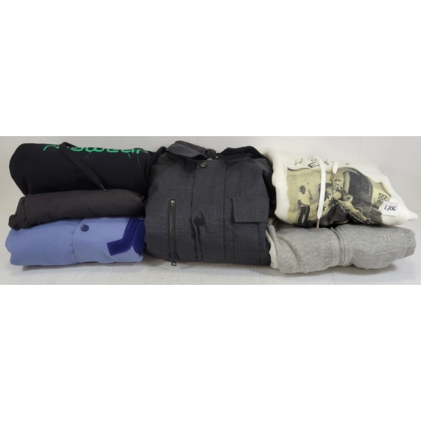 LOT OF 6 - MEN'S HOODIES & JACKETS - MFG INSIGHT, BRIXTON, WESC, RAGWEAR, ETC