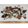 JOB LOT - ANTIQUE HARDWARE - INCL HEAVY BRASS DOOR CHAINS, KNOBS & PULLS ETC