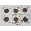 LOT OF 6 - 1858 & 1910-1914 CDN LARGE CENTS