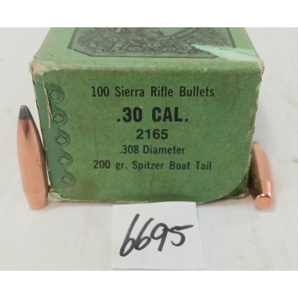 BULLETS: APPROX 100X SIERRA .30CAL - 200GR
