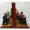 Image 3 : FOLK ART CLASSROOM SCENE  BY UNKNOWN ARTIST - WOOD & PAPER