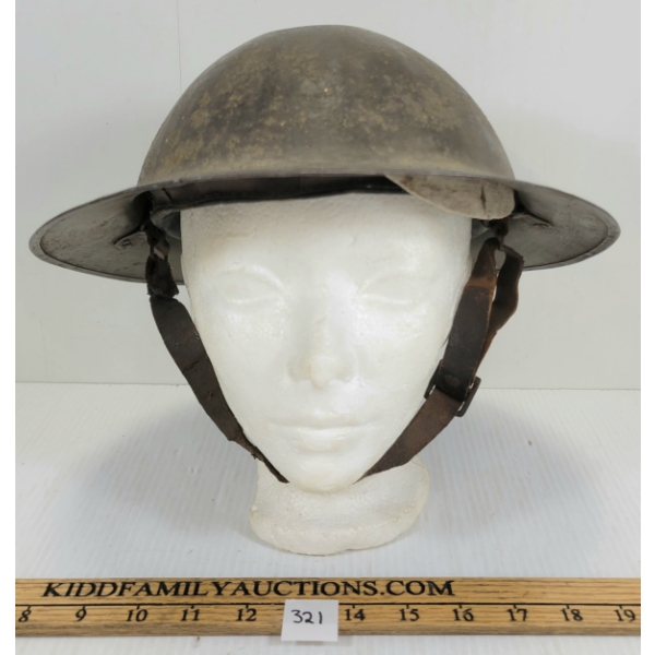 WWI BRITISH/CDN MKI BRODIE HELMET W/ LINER