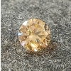 Image 1 : CHAMPAGNE MOISSANITE - ROUND BRILLIANT CUT - W/ CERTIFICATE