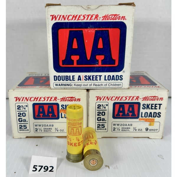 AMMO: 75X WINCHESTER 20 GA 2-3/4 IN - #9
