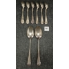 Image 2 : LOT OF 8 - STERLING SILVER SOUP AND POMEGRANATE(?) SPOONS
