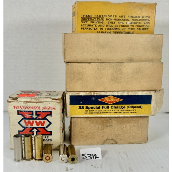 BRASS & BLANKS: APPROX 35X BLANKS & 250X BRASS .38 SPL