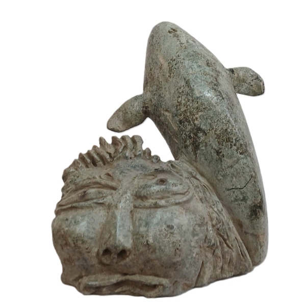FACE & WHALE - SIGNED - STONE