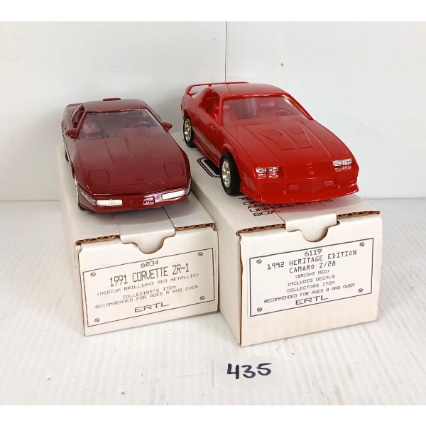 LOT OF 2 - ERTL AMT MODELS - INCL 1991 CORVETTE ZR-1 & 1992 HERITAGE EDITION CAMARO Z/28
