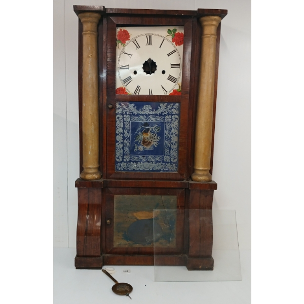 1875 E.N. WELCH EMPIRE SHELF "EXTRA COLUMN" 8 DAY CLOCK