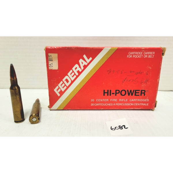 AMMO / BRASS: 9 X LIVE & 1 X BRASS 6.5X55 MM SWEDE 