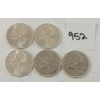 Image 1 : LOT OF 5 - 1964 CDN 25 CENT SILVER COINS