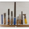 Image 1 : LOT OF 9 - MISC CHISELS & FILES - INCL GROBET, CARLISLE & RICHARD 
