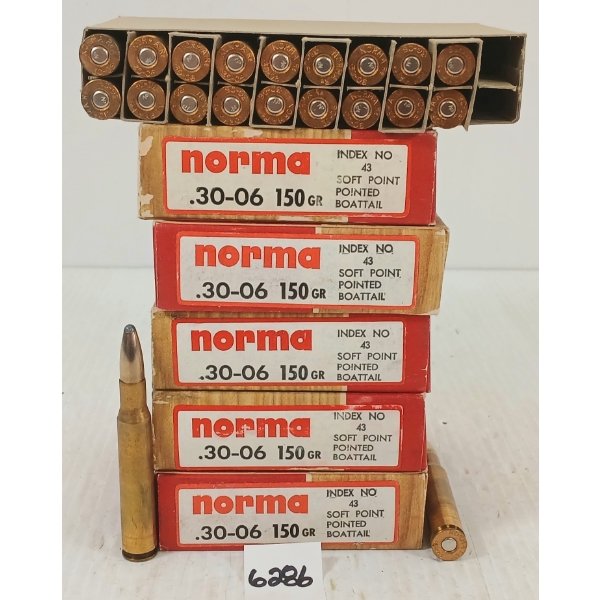 AMMO: 100X NORMA .30-06 -150GR SP PB