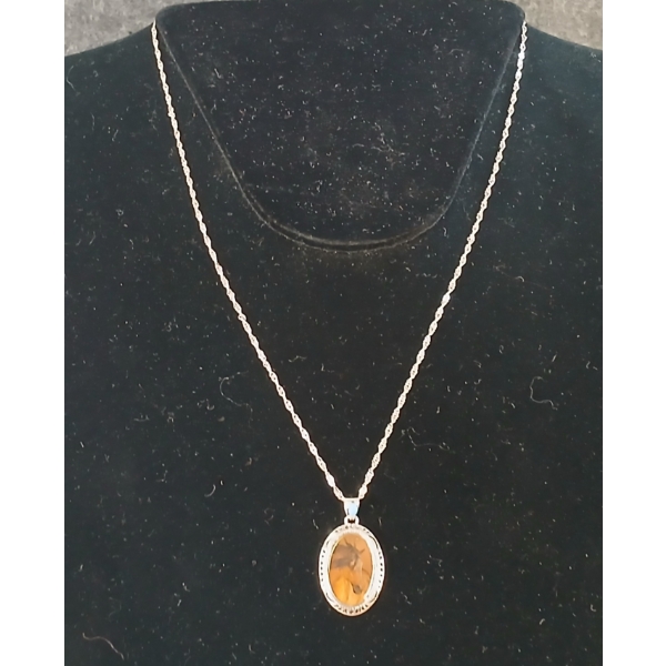 BRADFORD EXCHANGE STERLING SILVER "SPIRIT OF THE WEST" NECKLACE