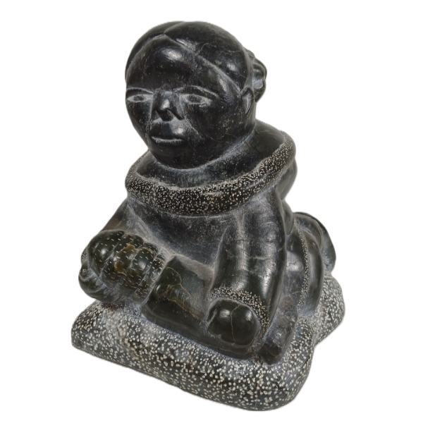 "WOMAN WHO ADOPTED A CATERPILLAR" BY MINNIE PALLISER(1928 - 2003) - STONE 