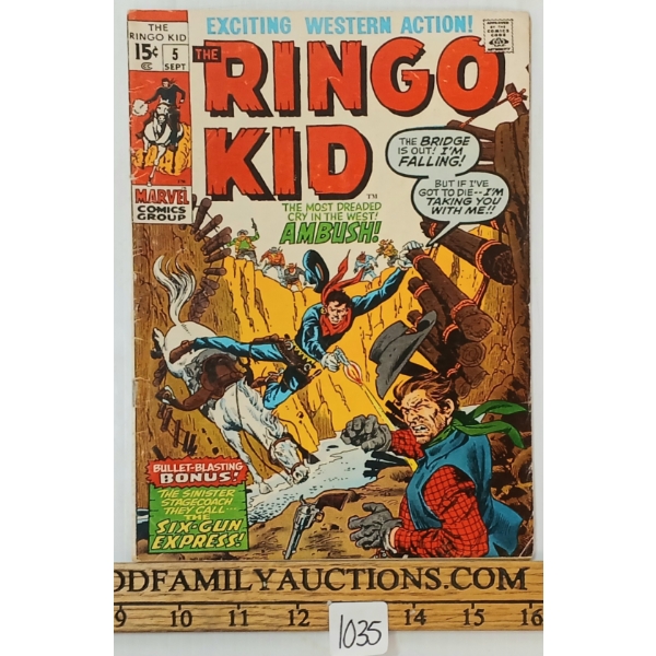 MARVEL COMICS "THE RINGO KID" NO. 5 COMIC BOOK