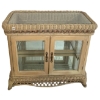 Image 1 : WICKER GLASS TOP DISPLAY CABINET 