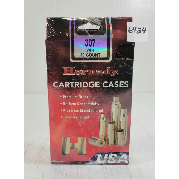 BRASS: 50X HORNADY .307 WIN - UNPRIMED - SEALED