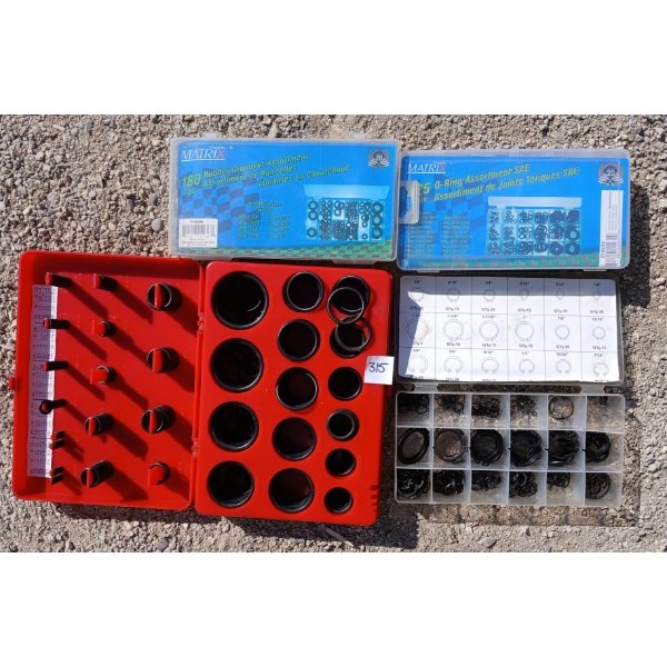 LOT OF 4 - SNAP & O-RING SETS