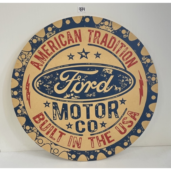 FORD MOTOR WOOD PAINTED SIGN