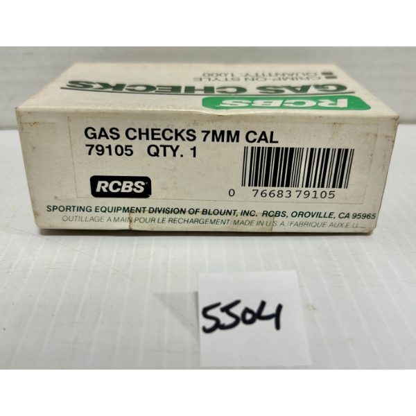 GAS CHECKS: 1000X RCBS 7 MM - SEALED BOX