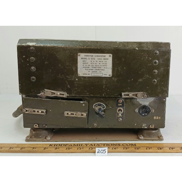 1943 CDN ELECTRONIC LABORATORIES VIBRATOR CONVERTOR MODEL S-1172